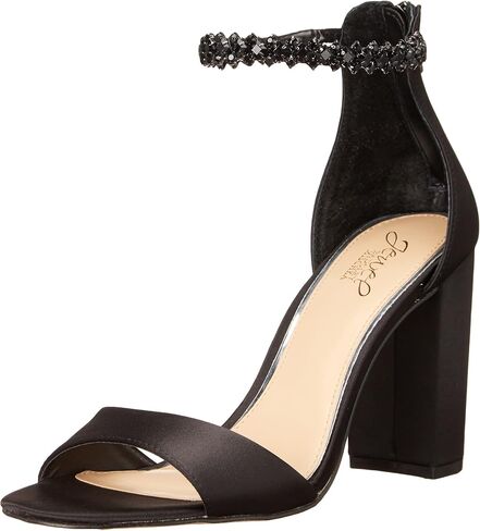 Jewel Badgley Mischka Women's Louise Heeled Sandal, Black, 11 in Saudi Arabia