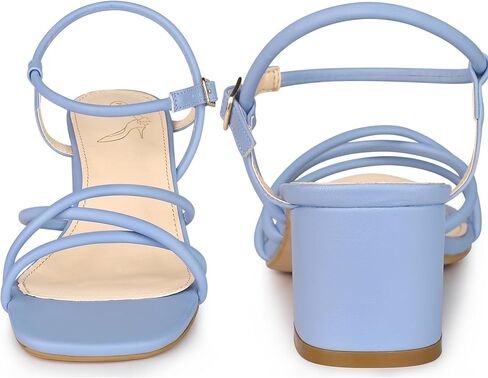 Perphy Strappy Heels Square Toe Slingback Chunky Heel Sandals for Women in Saudi Arabia