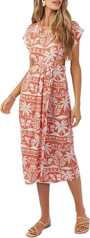 O'NEILL Womens Cindi Midi Dress, Apricot Brandy, M in Kuwait