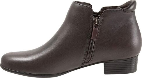 Trotters Women's Major Ankle Bootie, Dark Brown, 9.5 Narrow in Saudi Arabia