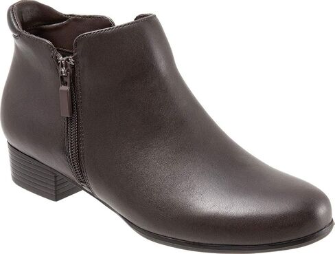 Trotters Women's Major Ankle Bootie, Dark Brown, 9.5 Narrow in Saudi Arabia