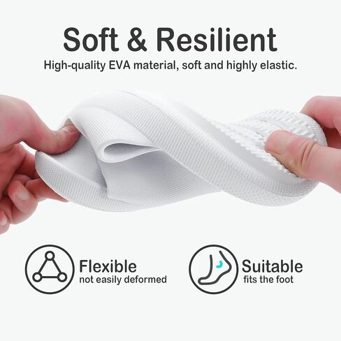 شرائح سحابية للنساء، شباشب للاستحمام، صنادل نسائية، شرائح فقاعية للرجال، نعل سميك مبطن وغير قابل للانزلاق، أساسيات غرفة النوم، أبيض 10 in Kuwait