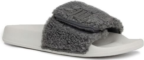 LONDON FOG Womens Scarlett Sherpa Spa Slide Sandals Open Toe House Indoor Outdoor Shoes Sandals in Saudi Arabia