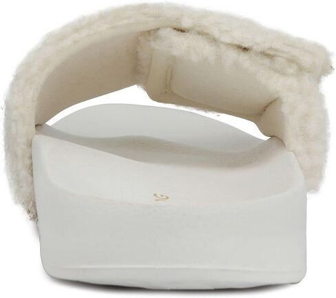 LONDON FOG Womens Scarlett Sherpa Spa Slide Sandals Open Toe House Indoor Outdoor Shoes Sandals in Saudi Arabia