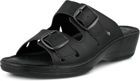 Flexus Women's Decca Slide Sandal Black EU 39 / US 8.5 in Saudi Arabia