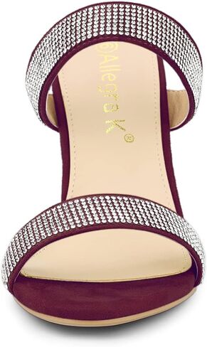 Allegra K Women's Open Toe Stiletto Heel Rhinestone Mules Sandals in Saudi Arabia