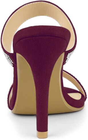 Allegra K Women's Open Toe Stiletto Heel Rhinestone Mules Sandals in Saudi Arabia