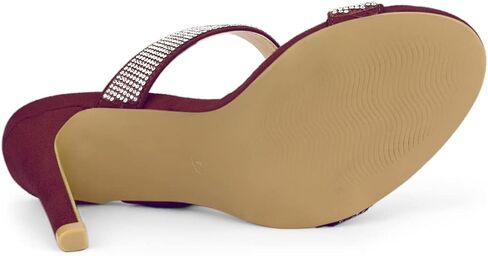 Allegra K Women's Open Toe Stiletto Heel Rhinestone Mules Sandals in Saudi Arabia