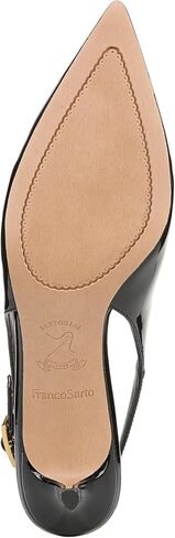 Franco Sarto Women's Kate Pump, Black Patent Faux Leather, 8 in Saudi Arabia