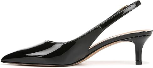 Franco Sarto Women's Kate Pump, Black Patent Faux Leather, 8 in Saudi Arabia