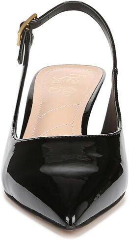 Franco Sarto Women's Kate Pump, Black Patent Faux Leather, 8 in Saudi Arabia