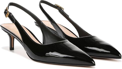 Franco Sarto Women's Kate Pump, Black Patent Faux Leather, 8 in Saudi Arabia