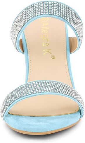 Allegra K Women's Open Toe Stiletto Heel Rhinestone Mules Sandals in Saudi Arabia