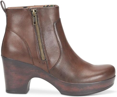 b.o.c. Womens Blakelynn Faux Leather Platform Ankle Boots Brown 8 Medium (B,M) in Saudi Arabia