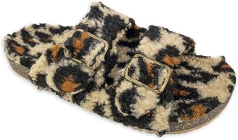 Leopard Luxe Two Band Slippers - 6 in Saudi Arabia
