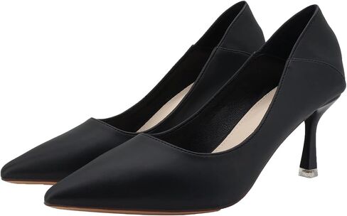 Women Heels Pumps Pointed Slip On Closed Toe Dress Shoes in Saudi Arabia