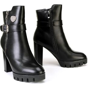 Milwaukee Leather MBL9430 Women's Black Fashion Casual Boots with Side Zipper Entry