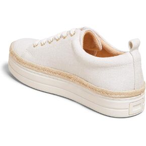 Jack Rogers Women's Mia Platform Sneaker, White/Gold, 5