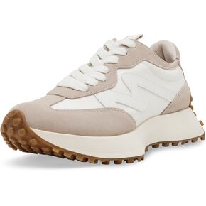 Steve Madden Women's Campo Sneaker, Beige Multi, 9