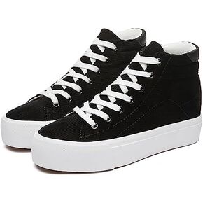 THATXUAOV Womens Corduroy High Top Sneakers,Casual Platform Shoes for Women,Lace up Platform Tennis Shoes