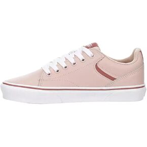 Vans Unisex Seldan Lace up Low Cut Design Sneaker - Tumble Leather Dusty Rose