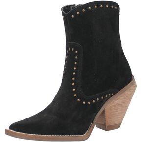 Dingo Boots Women's Classy N' Sassy Fashion Boot, Black Suede, 11