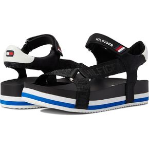 Tommy Hilfiger Womens Beckia Faux Leather Ankle Strap Platform Sandals