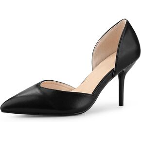 Allegra K Women's Closed Pointed Toe Slip on Stiletto High Heel Dress Pump Shoes
