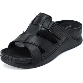 Harssidanzar Women Slide Sandal Comfortable Orthopedic Sandal Walking Wedges SL261US