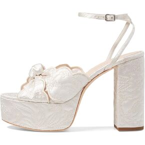 Loeffler Randall Isabel Quilted Knot Platform Cream 9.5 B (M)