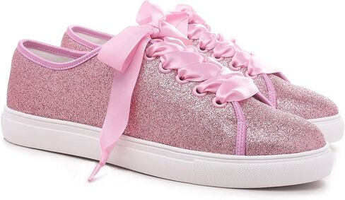 16052 Wedding Shoes Bling Bridal Sneakers Flats Bride Tennis Shoes Shiny Sequin Shoes Sparkly Sneakers in Saudi Arabia