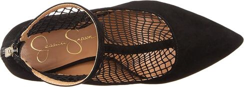 Jessica Simpson Womens Wicasa Fishnet Back Zip Pumps in Saudi Arabia