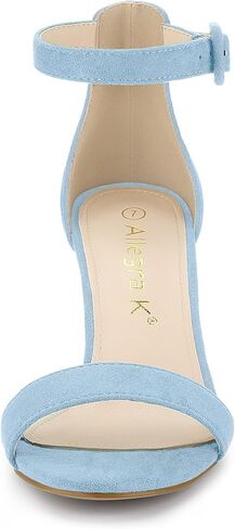 Allegra K Women's Ankle Strap Clear Heel Chunky Heels Sandals in Saudi Arabia