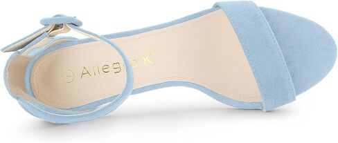Allegra K Women's Ankle Strap Clear Heel Chunky Heels Sandals in Saudi Arabia