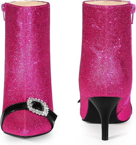 Perphy Glitter Boot Rhinestone Pointed Toe Stiletto Heel Ankle Boots for Women in Saudi Arabia