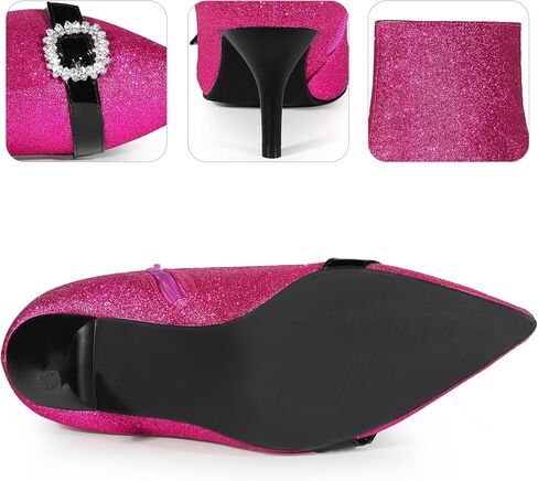 Perphy Glitter Boot Rhinestone Pointed Toe Stiletto Heel Ankle Boots for Women in Saudi Arabia