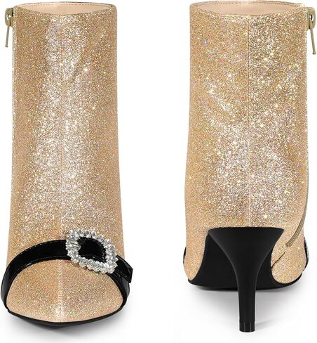 Perphy Glitter Boot Rhinestone Pointed Toe Stiletto Heel Ankle Boots for Women in Saudi Arabia