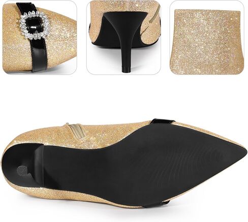 Perphy Glitter Boot Rhinestone Pointed Toe Stiletto Heel Ankle Boots for Women in Saudi Arabia