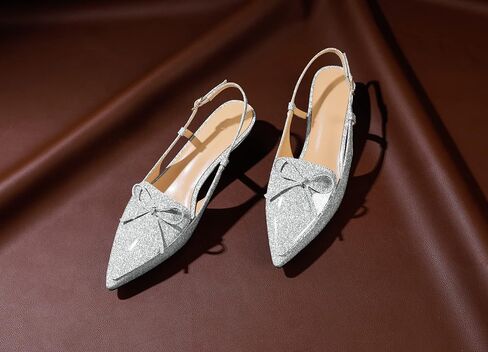 Zamikoo Kitten Heels للنساء مع فيونكة، صنادل ذات كعب منخفض، أحذية لوفر بمقدمة مدببة لفستان العمل والمكتب كاجوال 1.5 بوصة in Kuwait