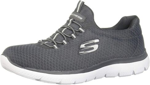 حذاء رياضي نسائي من Skechers Summits سهل الارتداء بنجي فحمي 8.5 in Saudi Arabia