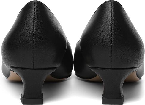 Womens Square Toe Solid Matte Office Casual Slip On Kitten Low Heel Pumps Shoes 1.5 Inch in Saudi Arabia