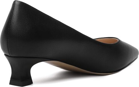 Womens Square Toe Solid Matte Office Casual Slip On Kitten Low Heel Pumps Shoes 1.5 Inch in Saudi Arabia