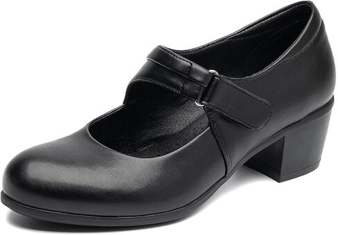 Cestfini Dress Shoes for Women Low Heel Mary Jane Pumps Comfortable Work Shoes, Block Heels Closed Round Toe Flight Attendant Shoes, Office Church Wedding Pumps in Saudi Arabia