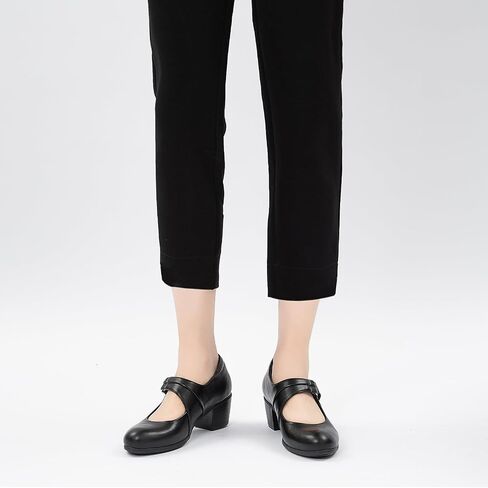 Cestfini Dress Shoes for Women Low Heel Mary Jane Pumps Comfortable Work Shoes, Block Heels Closed Round Toe Flight Attendant Shoes, Office Church Wedding Pumps in Saudi Arabia