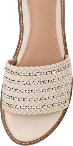 Yellow Box Women's Lasky Slide Sandal with Rhinestones, Almond Toe Comfortable Flip-Flop in Saudi Arabia