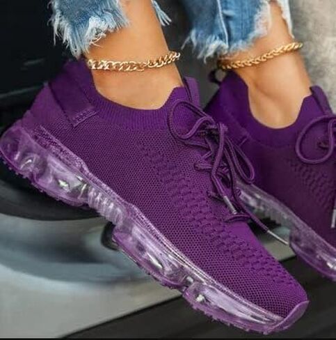Forever Link Womens Air Cushion Fashion Sneakers Breathable Lightweight Walking Shoes in Saudi Arabia