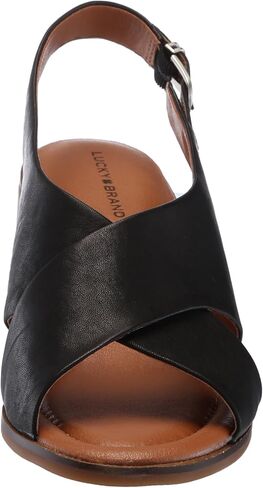 Lucky Brand Women's Rhidlee High Heel Sandal Heeled, Black, 10 in Saudi Arabia