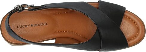 Lucky Brand Women's Rhidlee High Heel Sandal Heeled, Black, 10 in Saudi Arabia