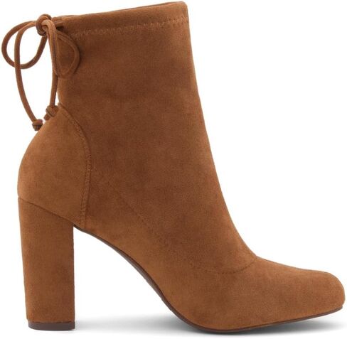 Shoe Land Womens Lilia chunky High Heel Ankle Booties Almond Toe Stretch Short Boots in Saudi Arabia