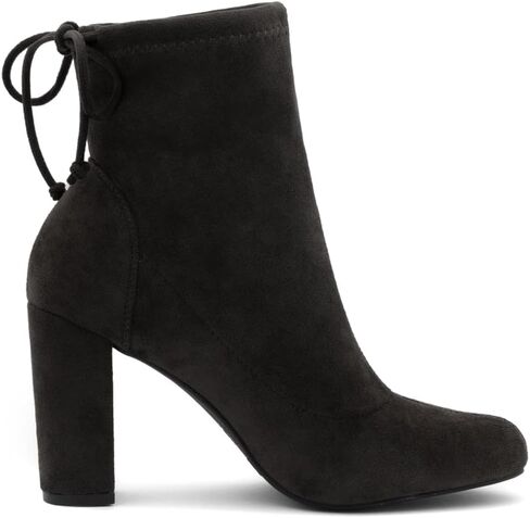 Shoe Land Womens Lilia chunky High Heel Ankle Booties Almond Toe Stretch Short Boots in Saudi Arabia